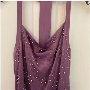 Rachel Comey Mauve Mini Dress with Silver Pearl Accents sooo cute